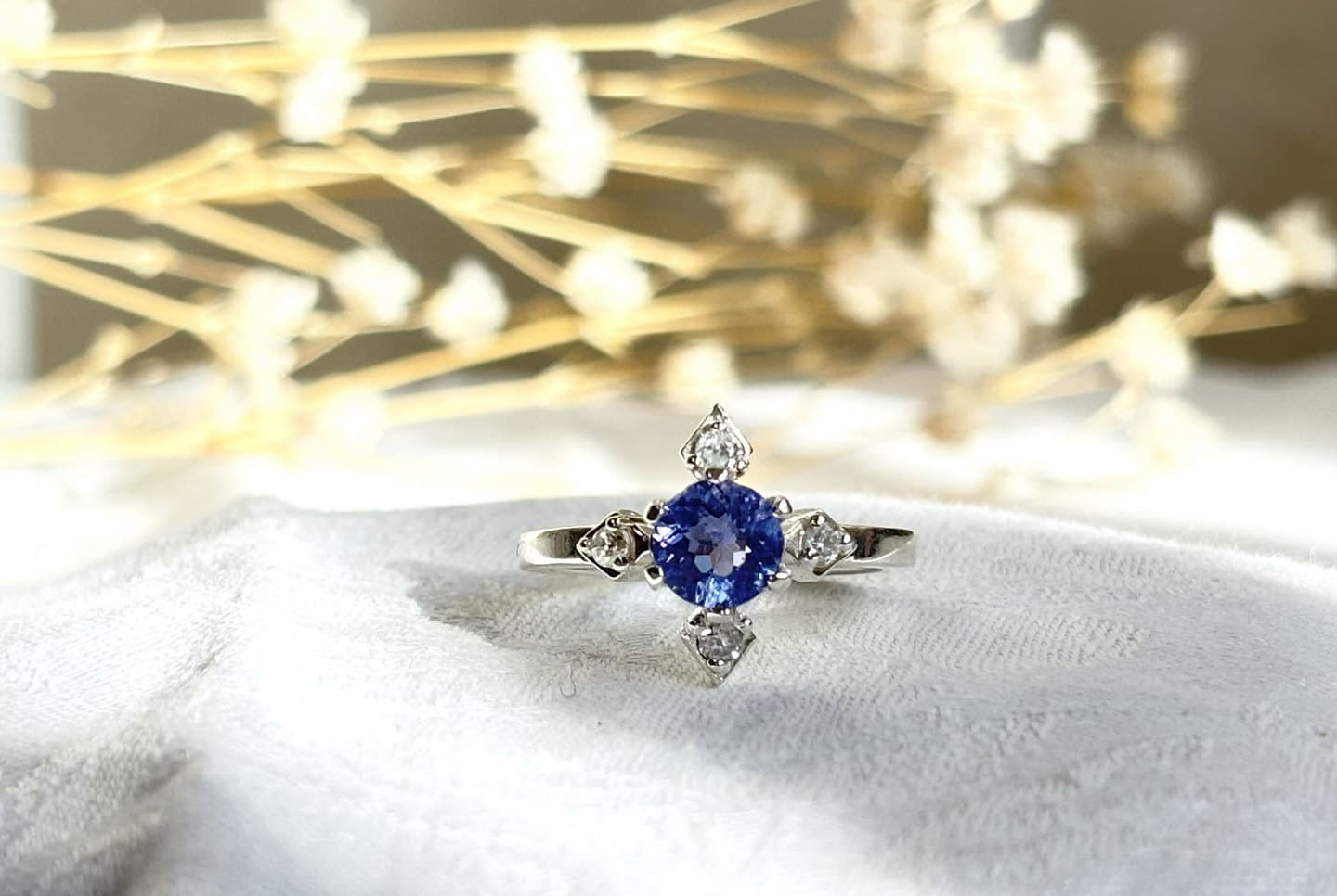 Compass – Celestia  Color Change Fluorite Ring